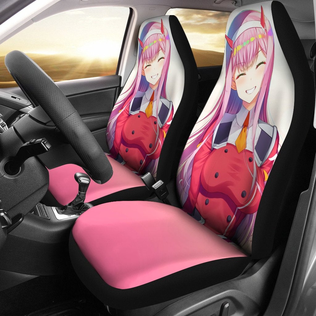 Zero Two Darling Car Premium Custom Car Seat Covers Decor Protectors