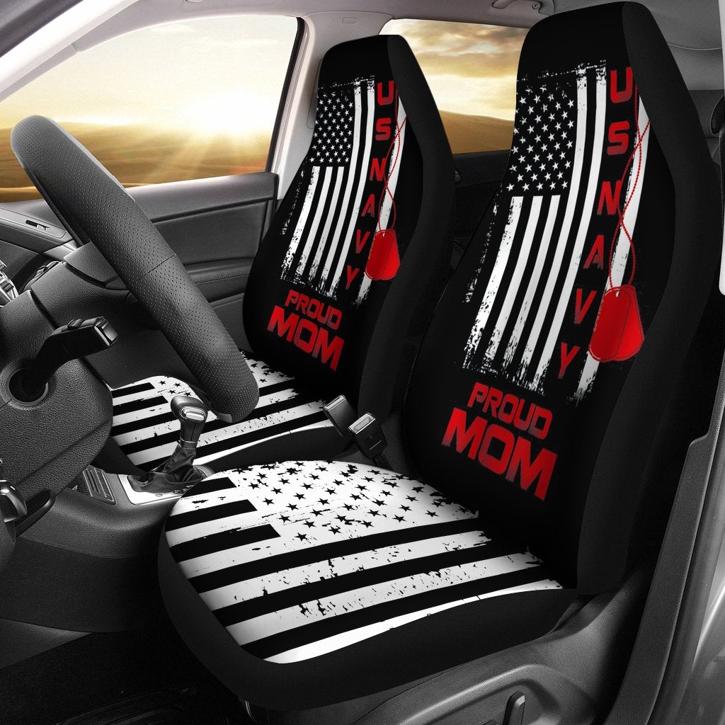 Best Veteran U.S. Navy Mom Premium Custom Car Seat Covers Decor Protector