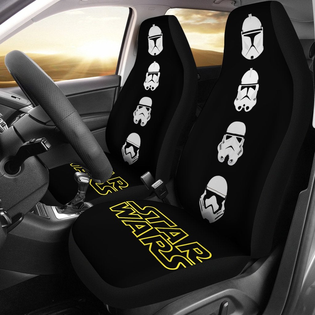 Stormstrooper Head Premium Custom Car Seat Covers Decor Protector