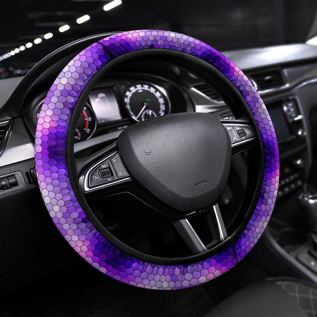 Purple Snake Style Premium Car Steering Wheel Cover