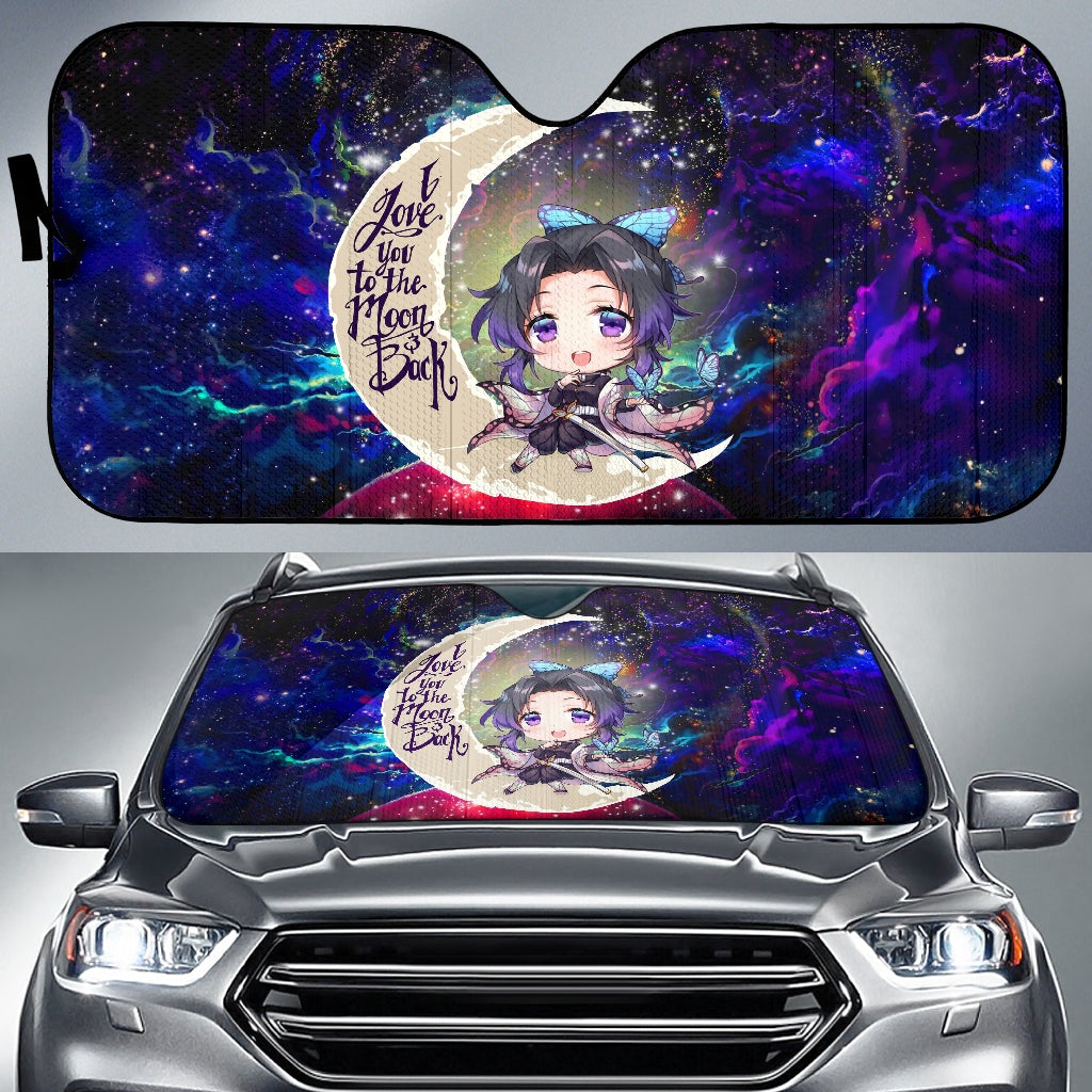 Shinobu Demon Slayer Love You To The Moon Galaxy Car Auto Sunshades