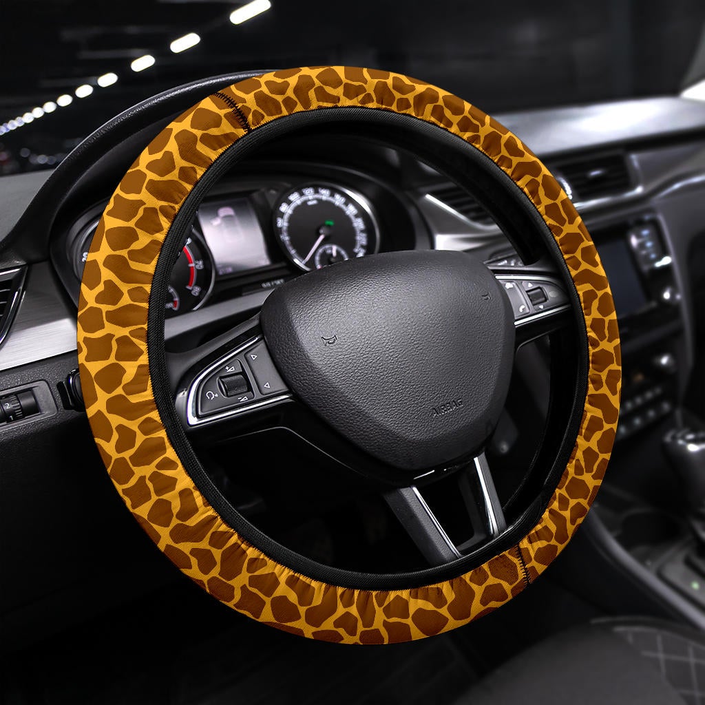 Giraffe Skin Premium Car Steering Wheel Cover