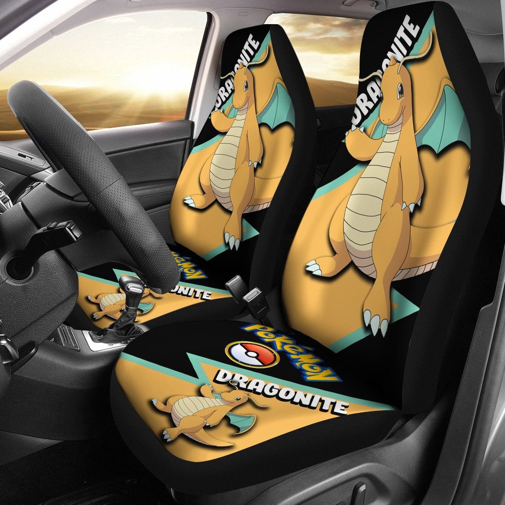 Dragonite Car Seat Covers Custom Anime Pokemon Car Accessories