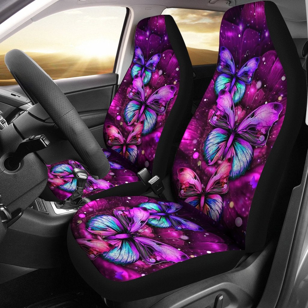 Best Beautiful Butterfly Art Premium Custom Car Seat Covers Decor Protector