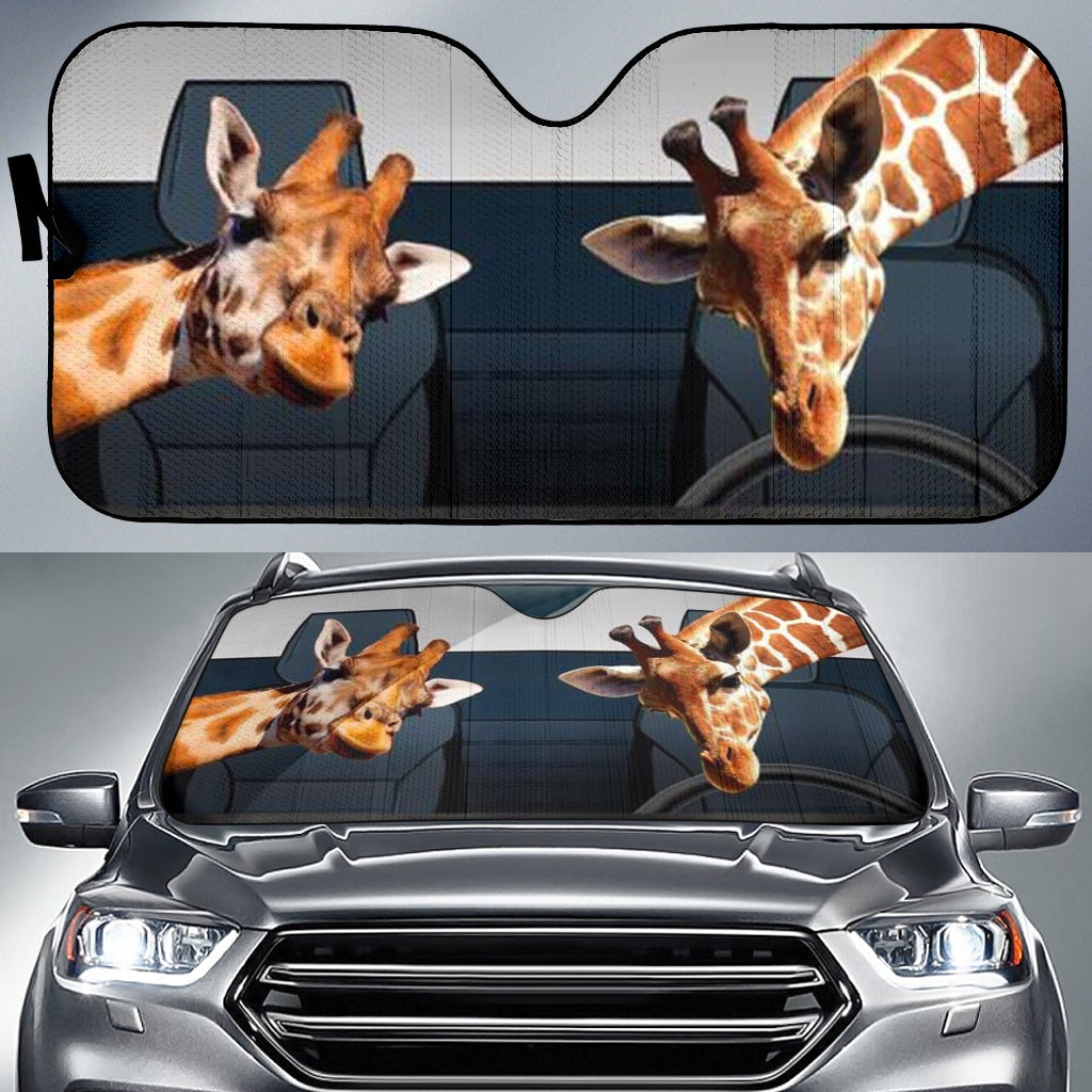 Giraffe Car Auto Sun Shades Windshield Accessories Decor Gift