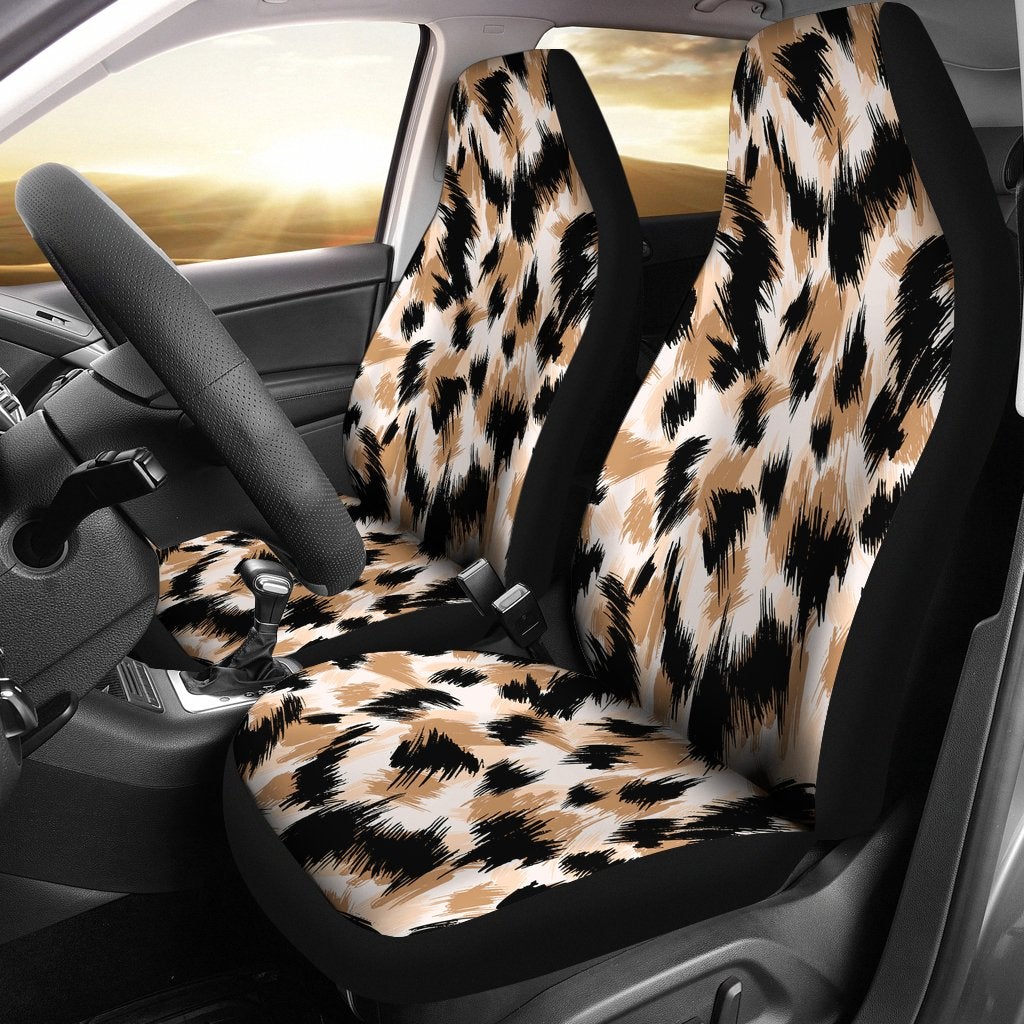 Best Painting Cheetah Print Premium Custom Car Seat Covers Decor Protector