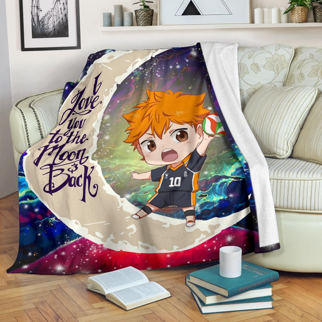 Hinata Haikyuu Love You To The Moon Galaxy Premium Blanket