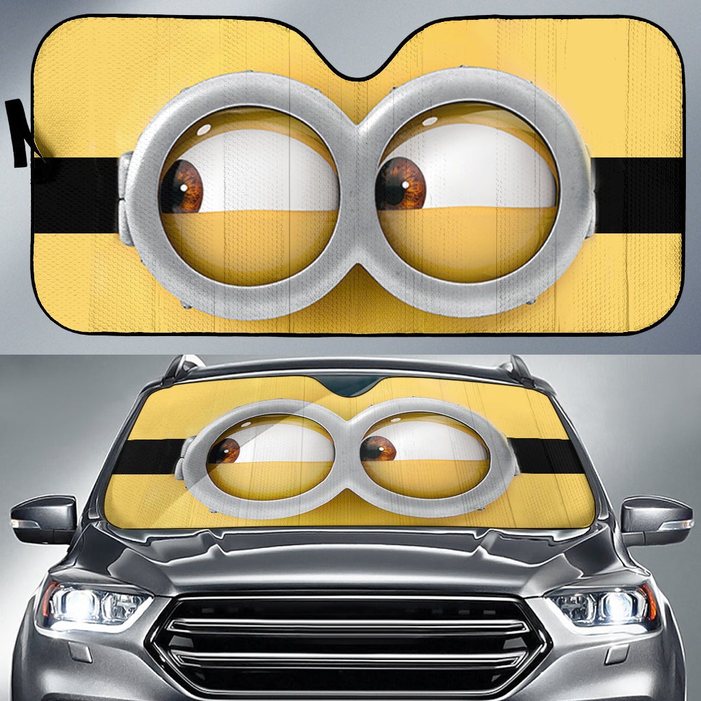 Minion Eyes Car Auto Sunshades