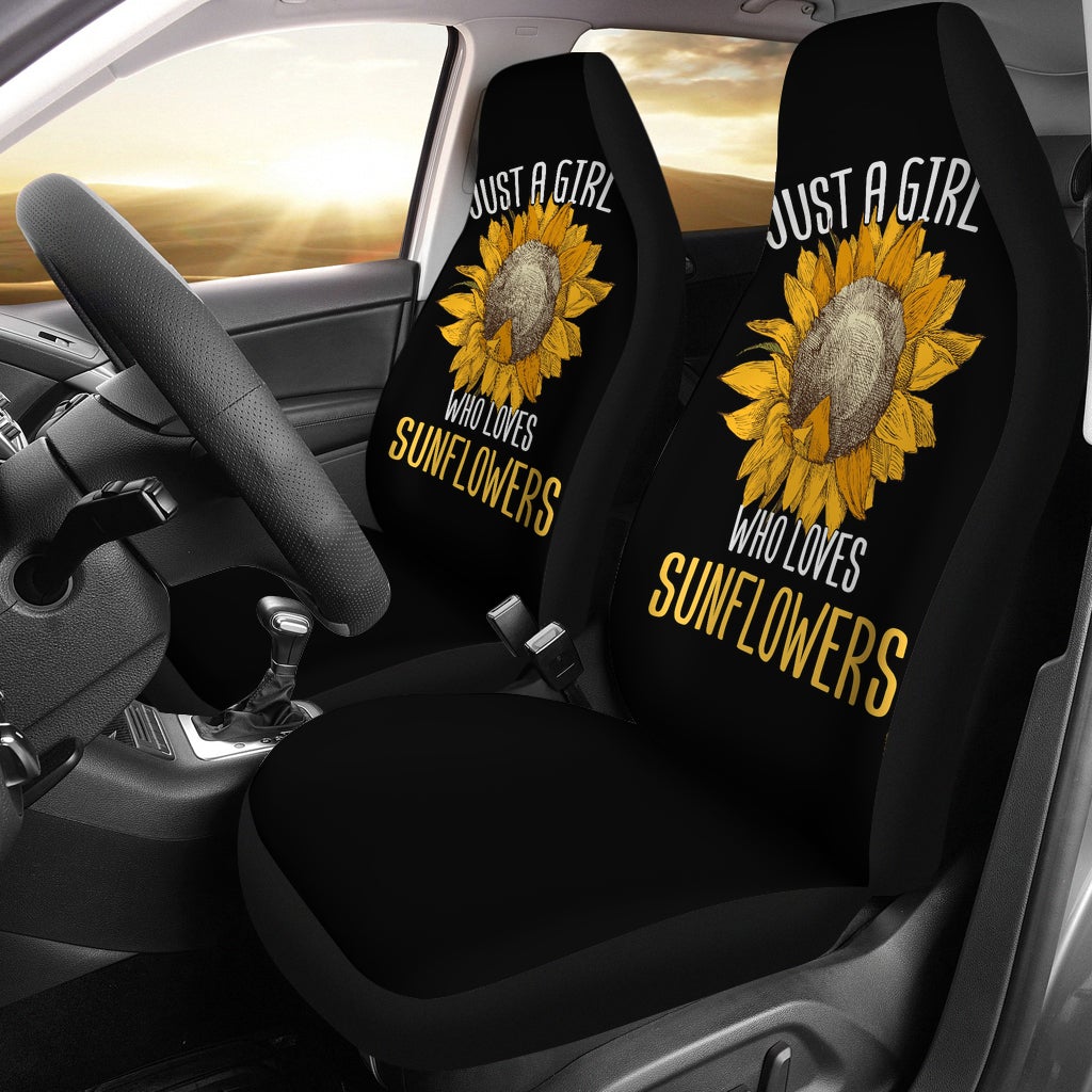 Best Sunflowers Just A Girl Who Loves Sunflowers Premium Custom Car Seat Covers Decor Protector