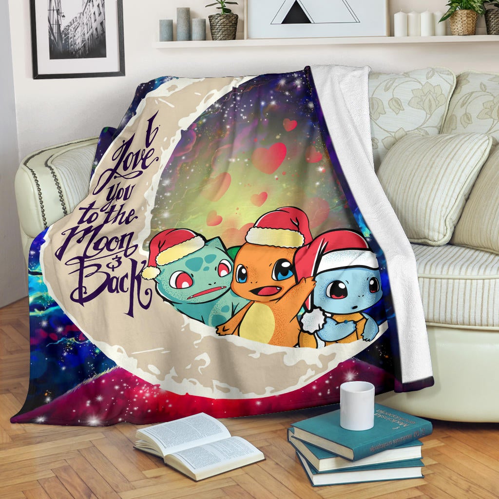Pokemon Friends Gen 1 Love You To The Moon Galaxy Premium Blanket
