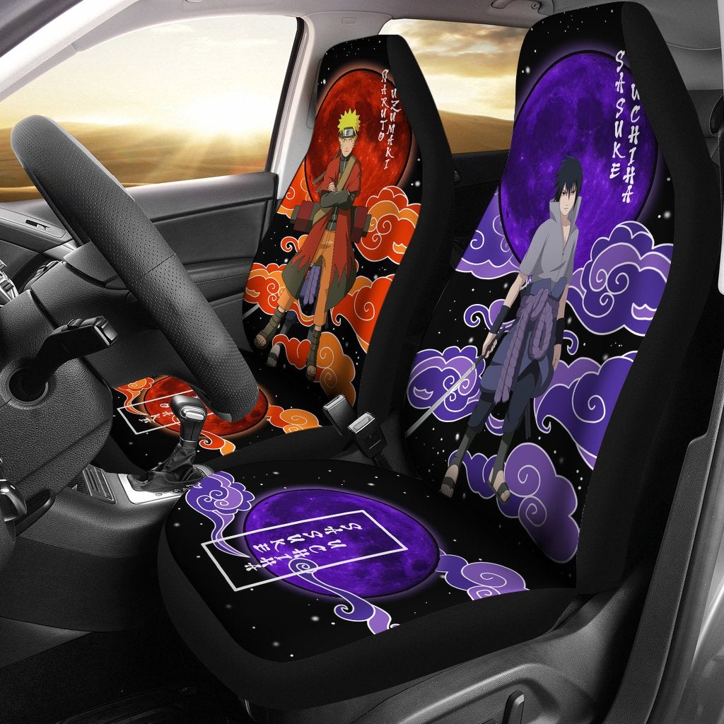 Naruto Car Accessories Anime Car Premium Custom Car Seat Covers Decor Protector Naruto and Sasuke