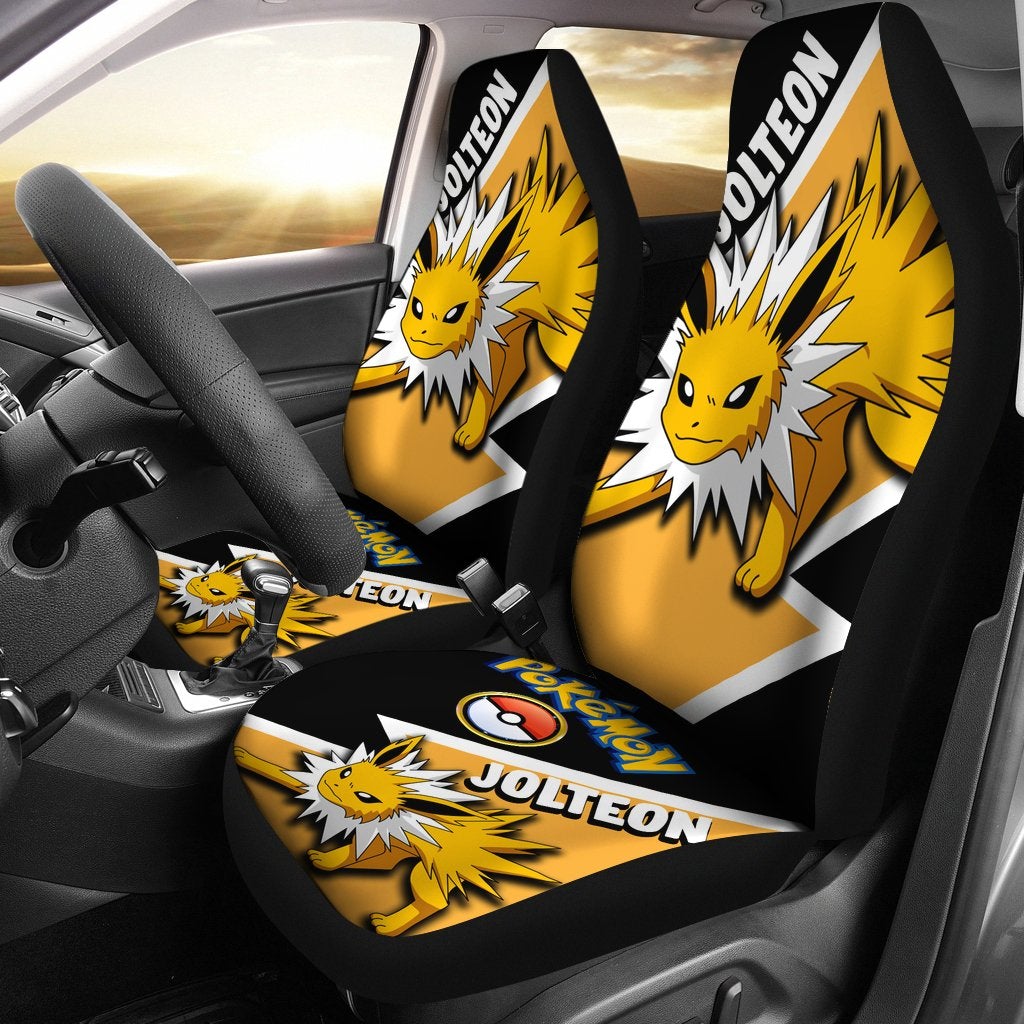 Jolteon Car Seat Covers Custom Anime Pokemon Car Accessories