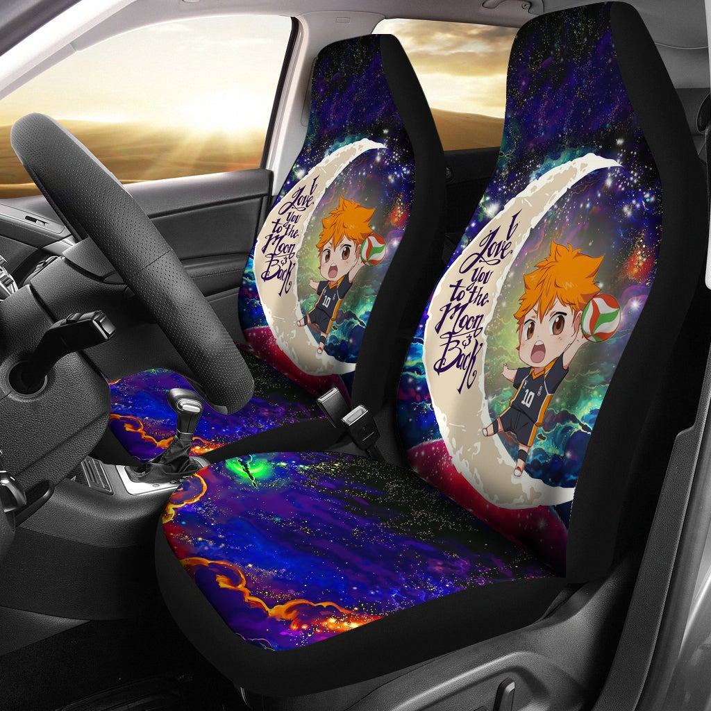 Hinata Haikyuu Love You To The Moon Galaxy Car Seat Covers