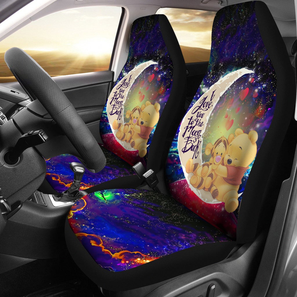 Winnie The Pooh Love You To The Moon Galaxy Car Seat Covers