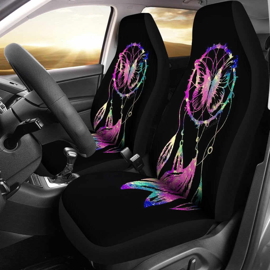 Best Rainbow Butterfly Premium Custom Car Seat Covers Decor Protector