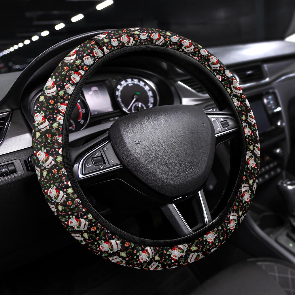 Santa Cloud Christmas Premium Car Steering Wheel Cover