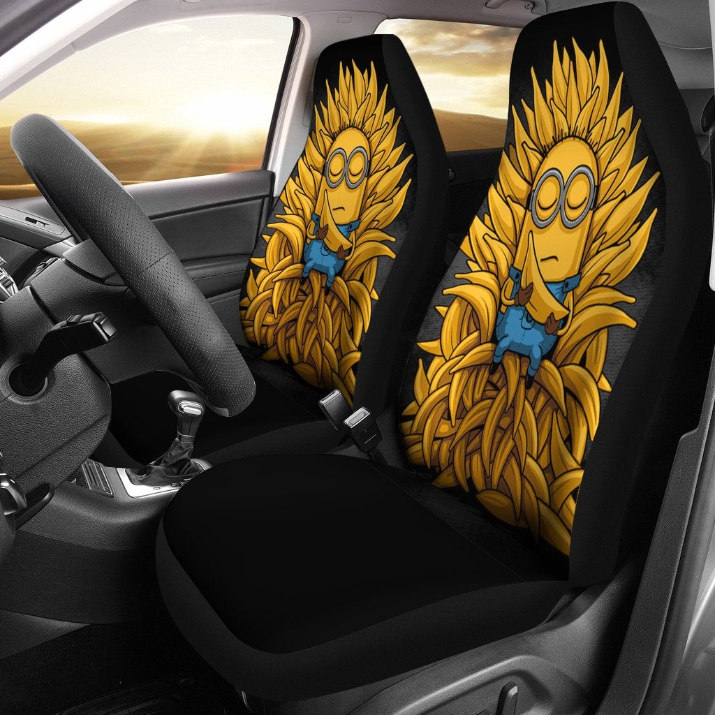 Minion King Of Banana Premium Custom Car Seat Covers Decor Protectors