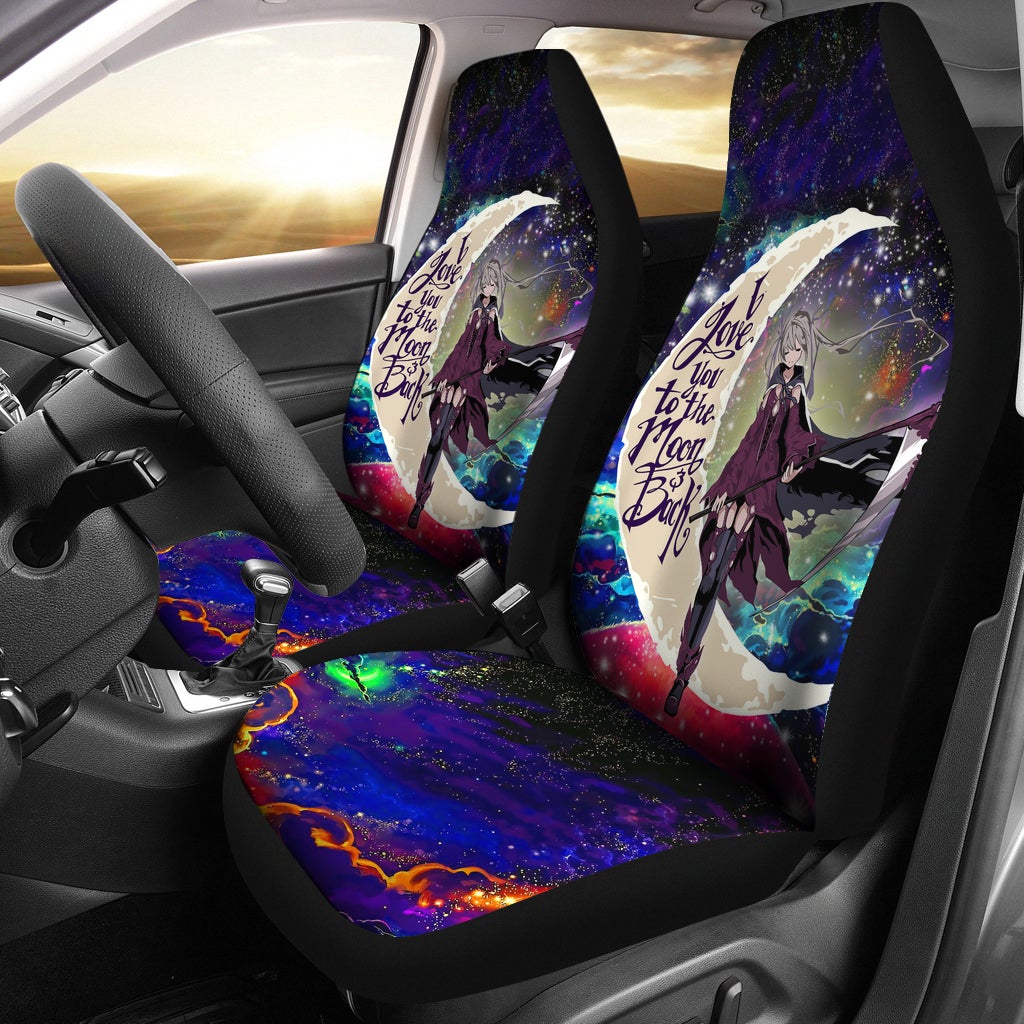 Anime Girl Soul Eate Love You To The Moon Galaxy Car Seat Covers