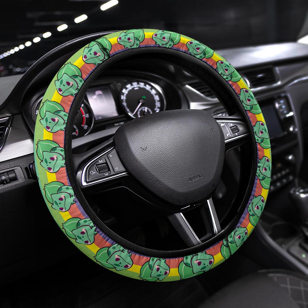 Bulbasaur Pokemon Anime Custom Car Steering Wheel Cover