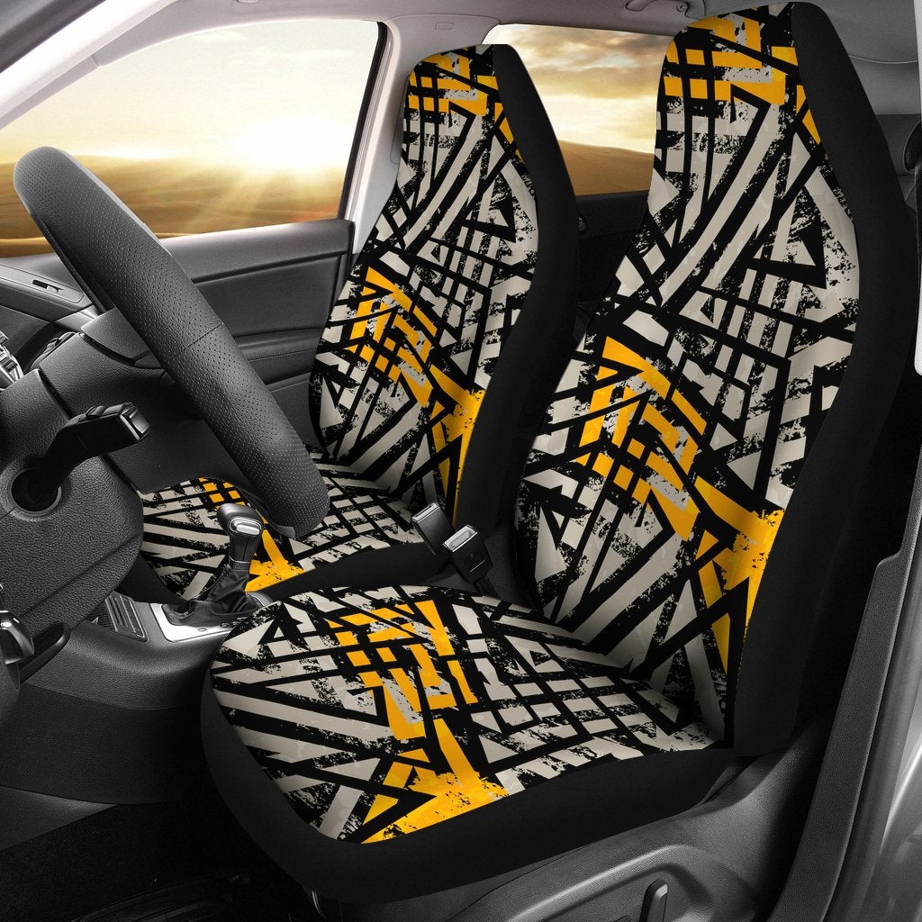 Best Urban Geometric Seamless Pattern Premium Custom Car Seat Covers Decor Protector
