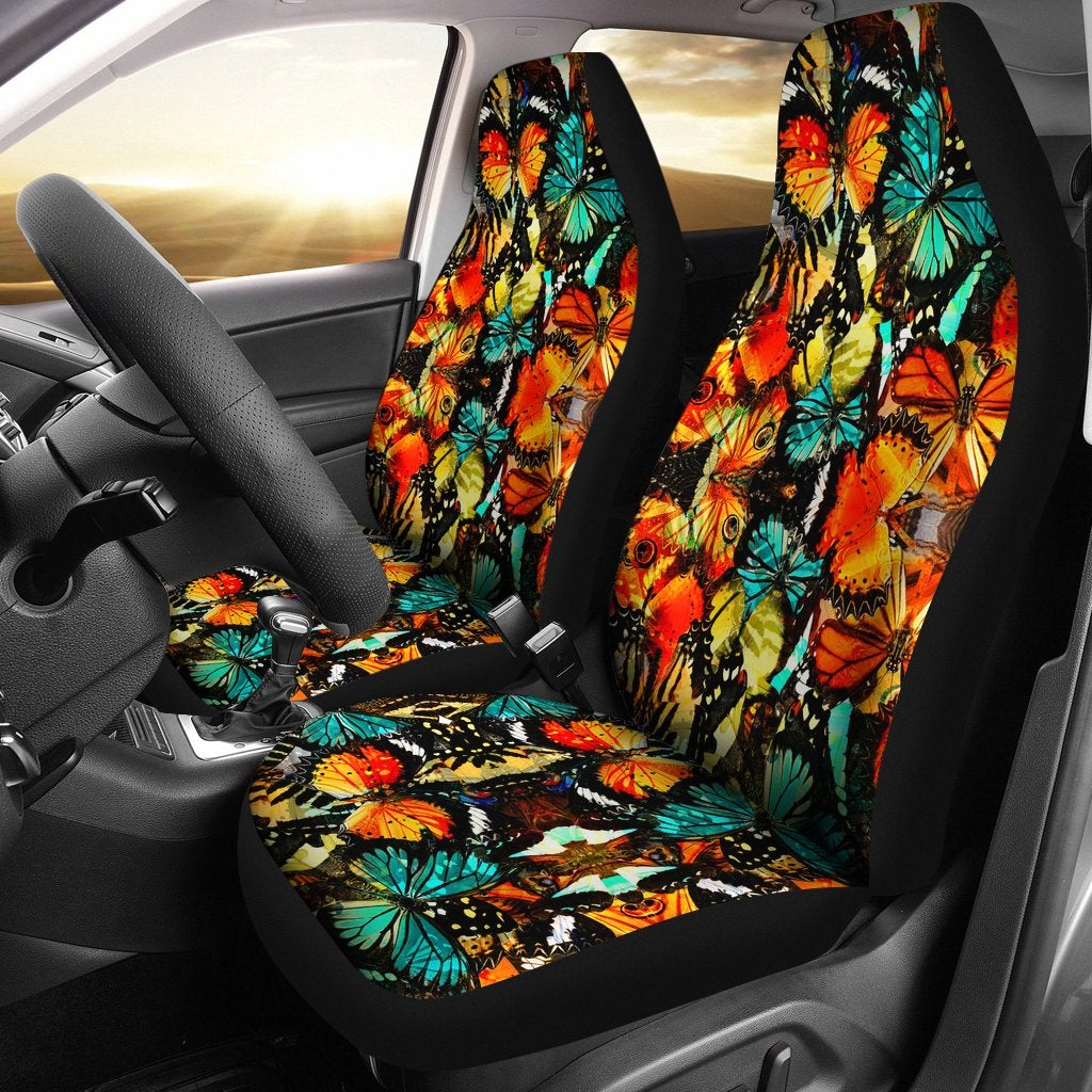 Best New Painting Butterfly Premium Custom Car Seat Covers Decor Protector