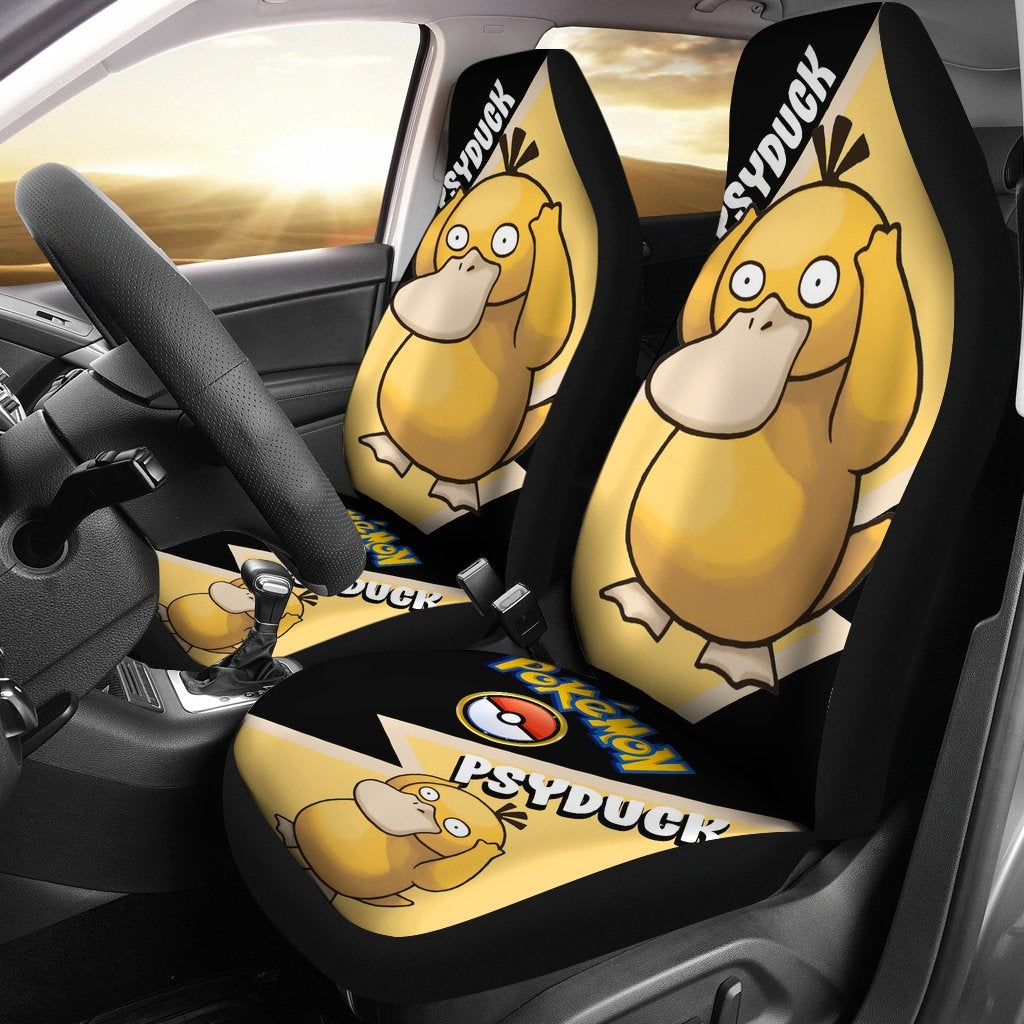 Psyduck Car Seat Covers Custom Anime Pokemon Car Accessories