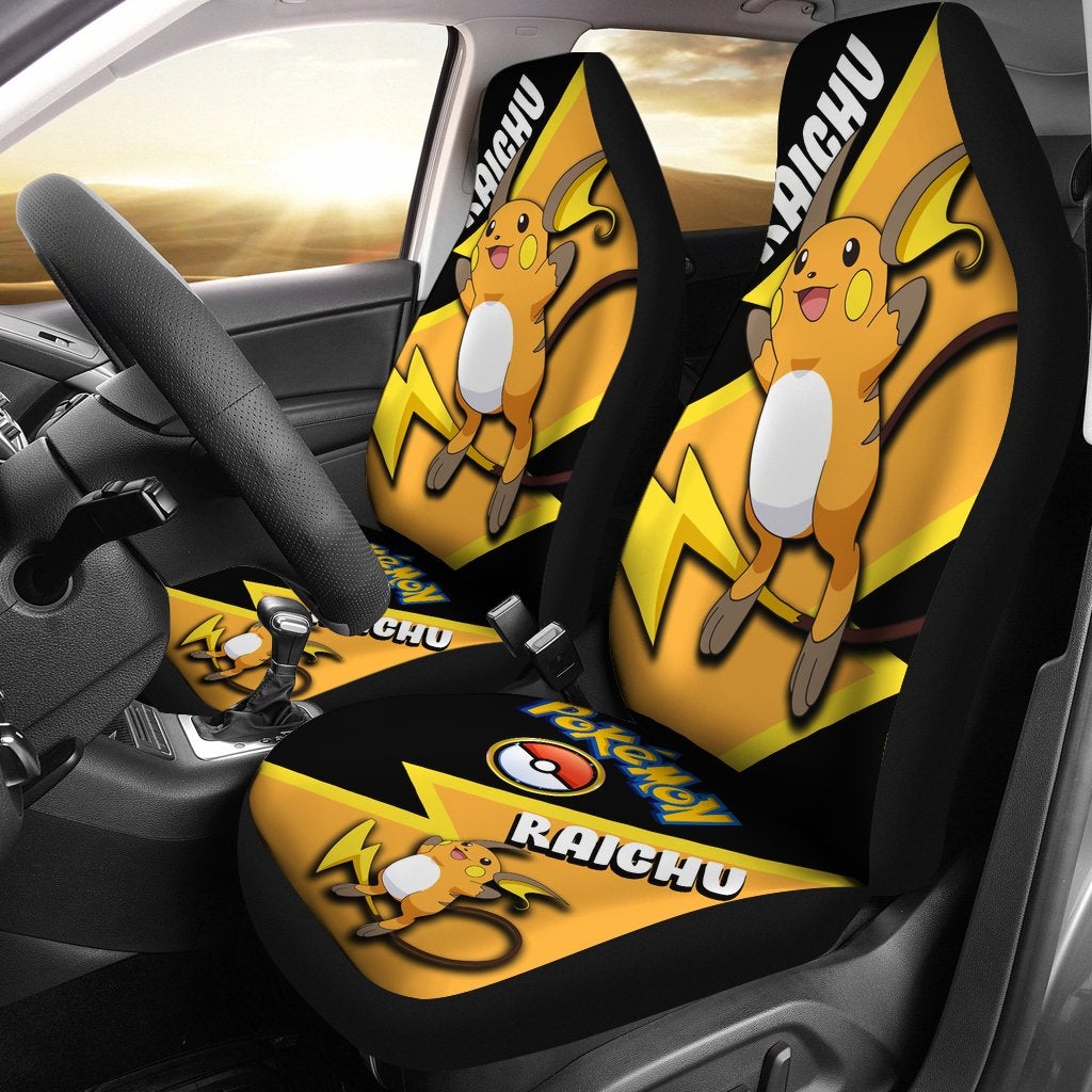 Raichu Car Seat Covers Custom Anime Pokemon Car Accessories