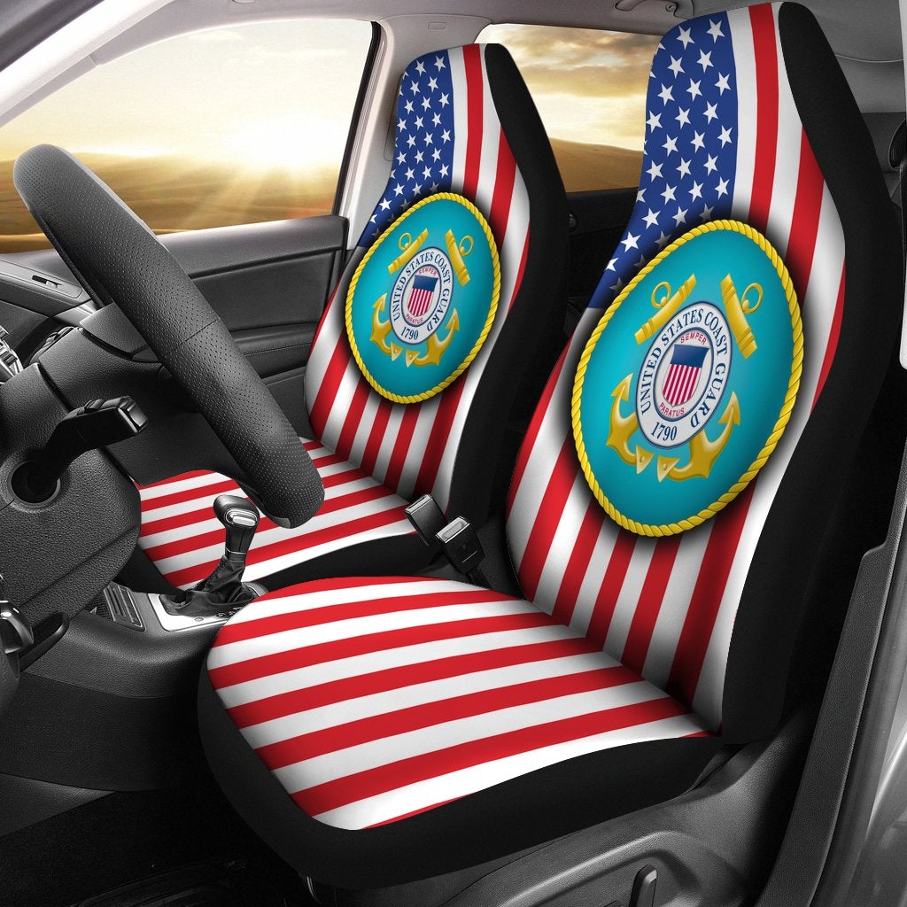 Best United States Coast Guard Premium Custom Car Seat Covers Decor Protector
