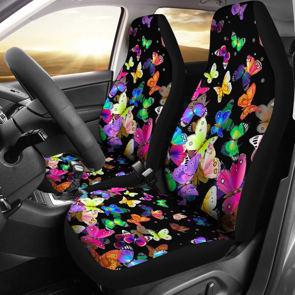 Best Colorful Butterfly Premium Custom Car Seat Covers Decor Protector