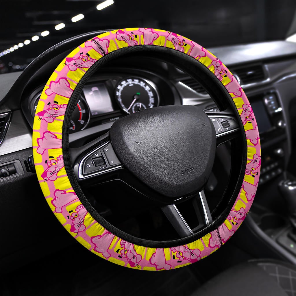 Pink Panther Premium Custom Car Steering Wheel Cover