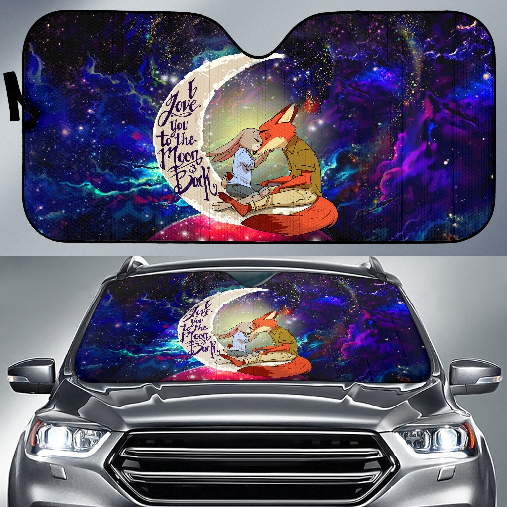 Fox Moon Love You To The Moon Galaxy Car Auto Sunshades