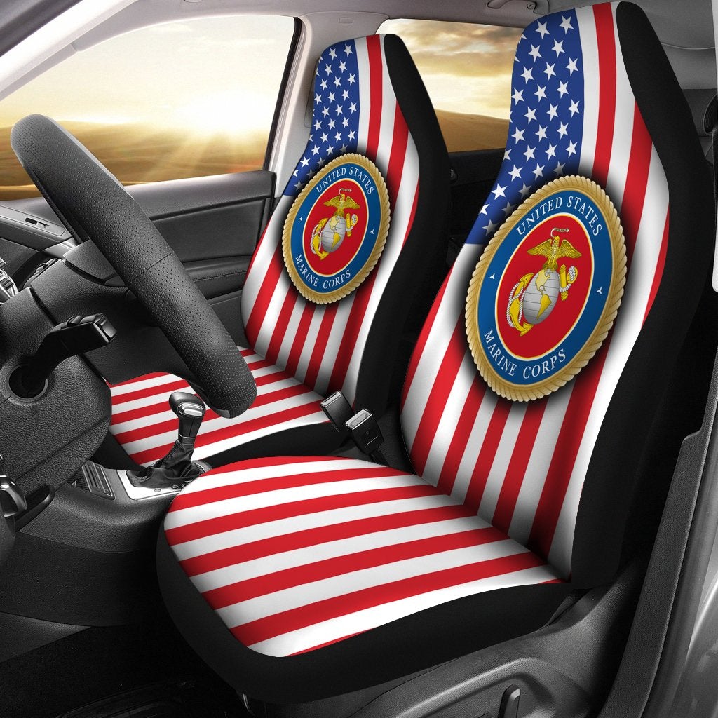 Best United States Marine Corps Premium Custom Car Seat Covers Decor Protector