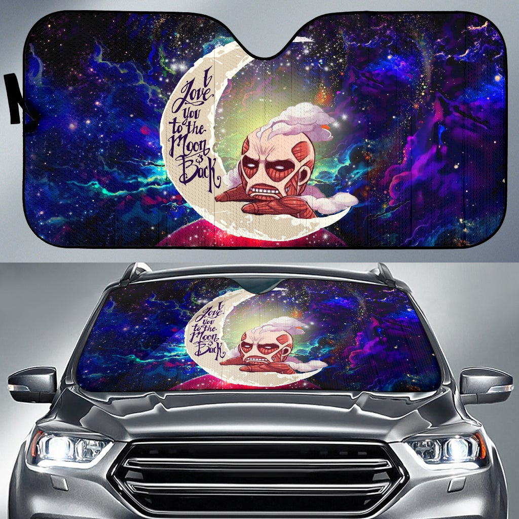 Attack On Titan Love You To The Moon Galaxy Car Auto Sunshades
