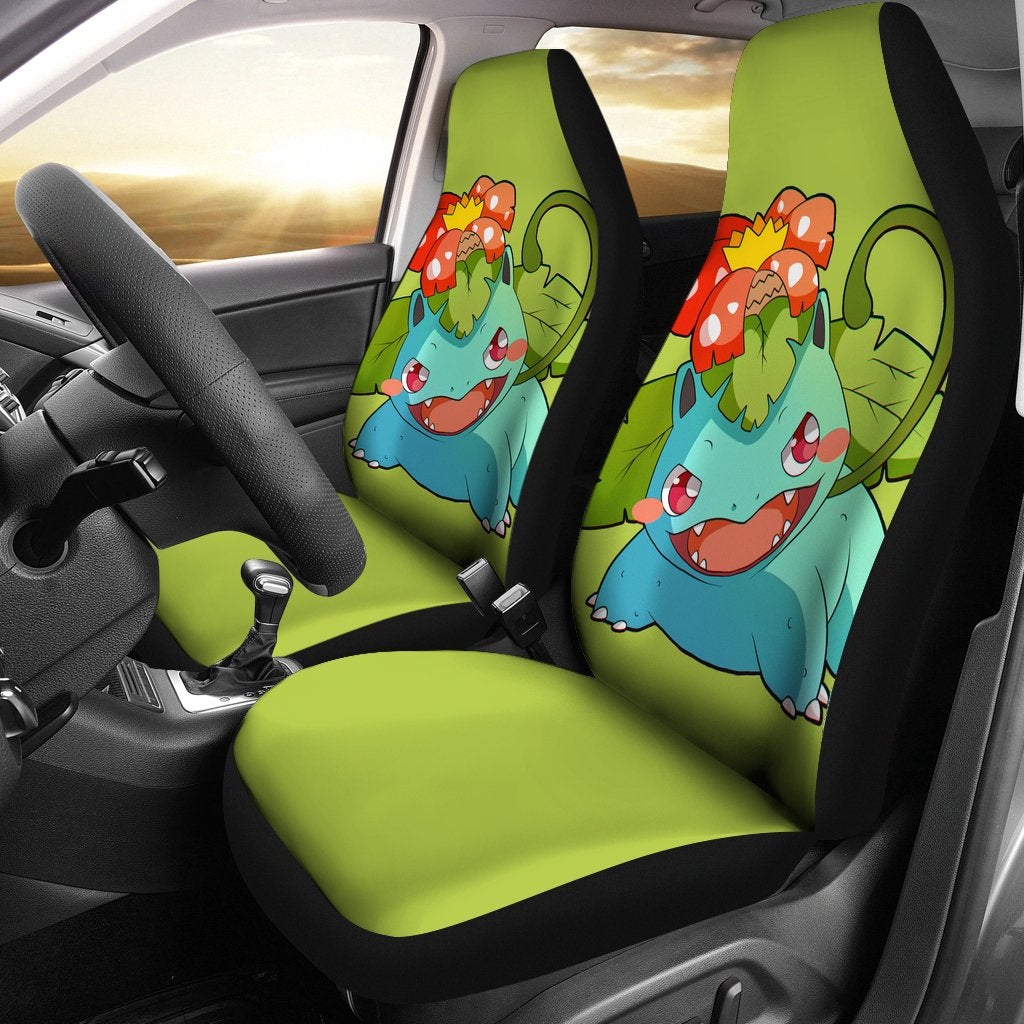 Venusaur Pokemon Chibi Premium Custom Car Seat Covers Decor Protector