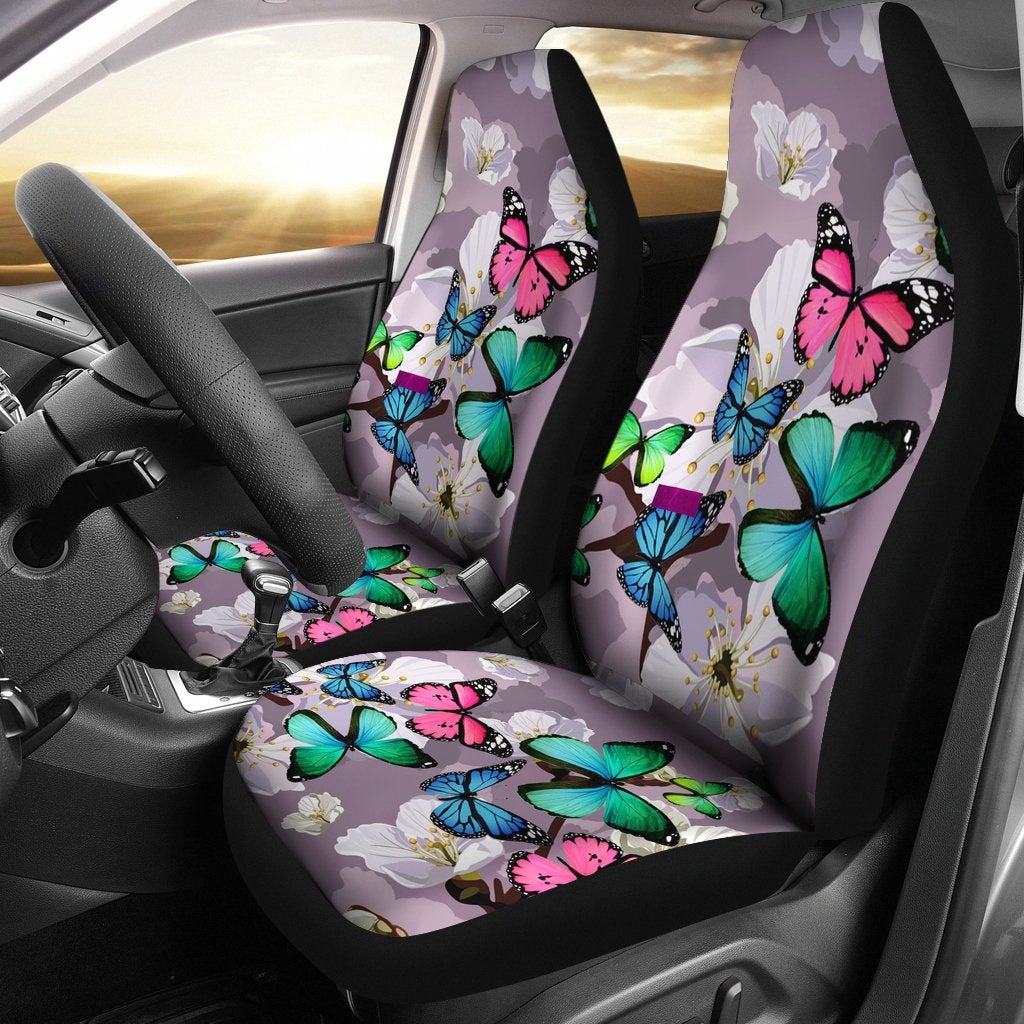 Best Painting Butterfly Premium Custom Car Seat Covers Decor Protector
