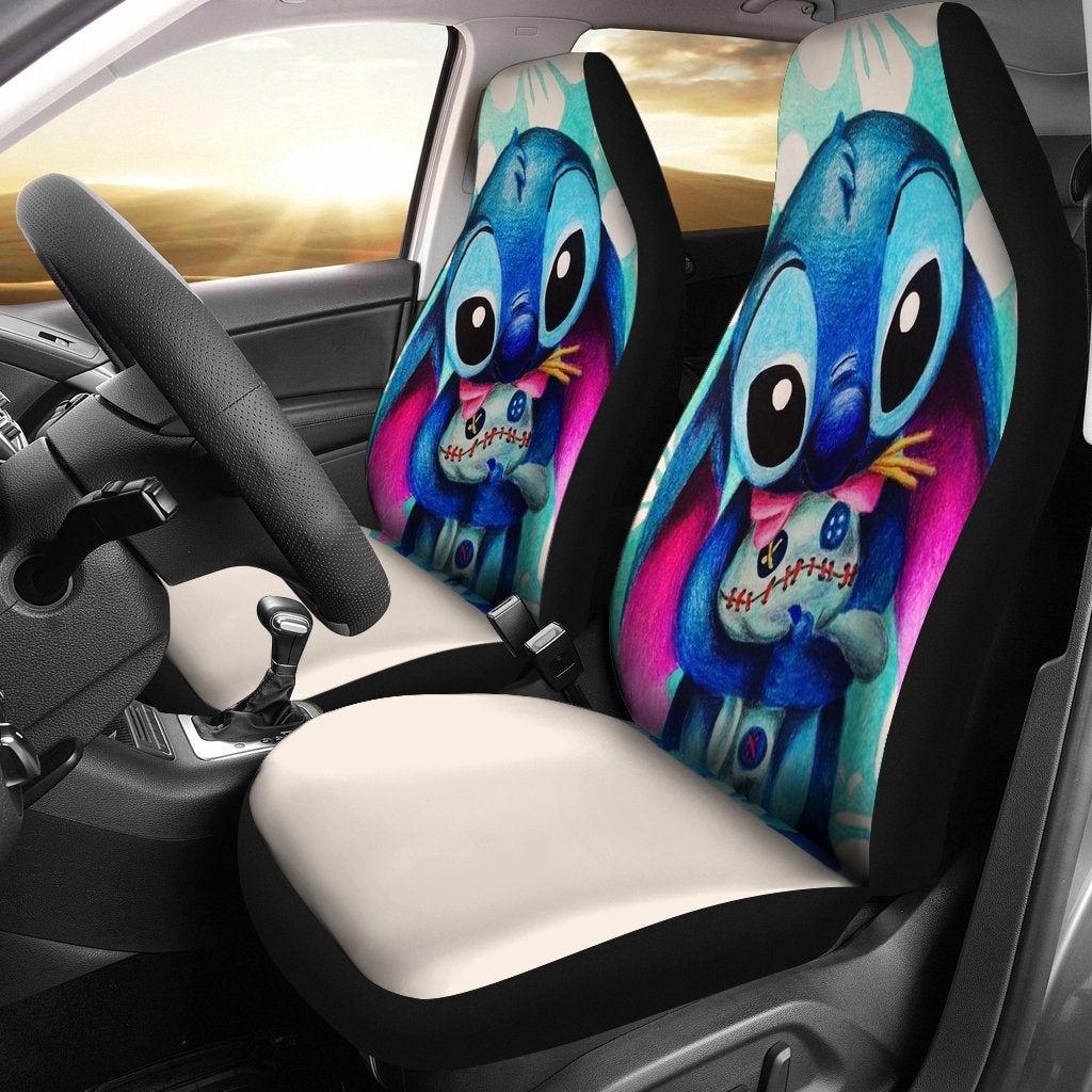 Stitch Hug Car Premium Custom Car Seat Covers Decor Protectors