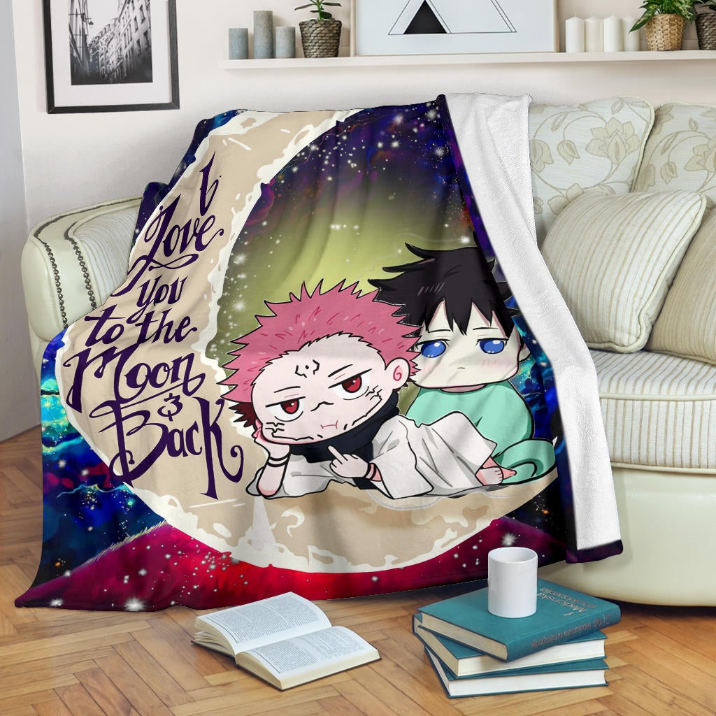 Jujutsu Kaisen Gojo Sakuna Anime Love You To The Moon Galaxy Premium Blanket