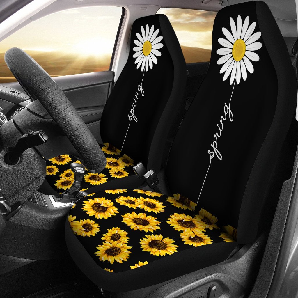 Best Spring Sunflower Premium Custom Car Seat Covers Decor Protector