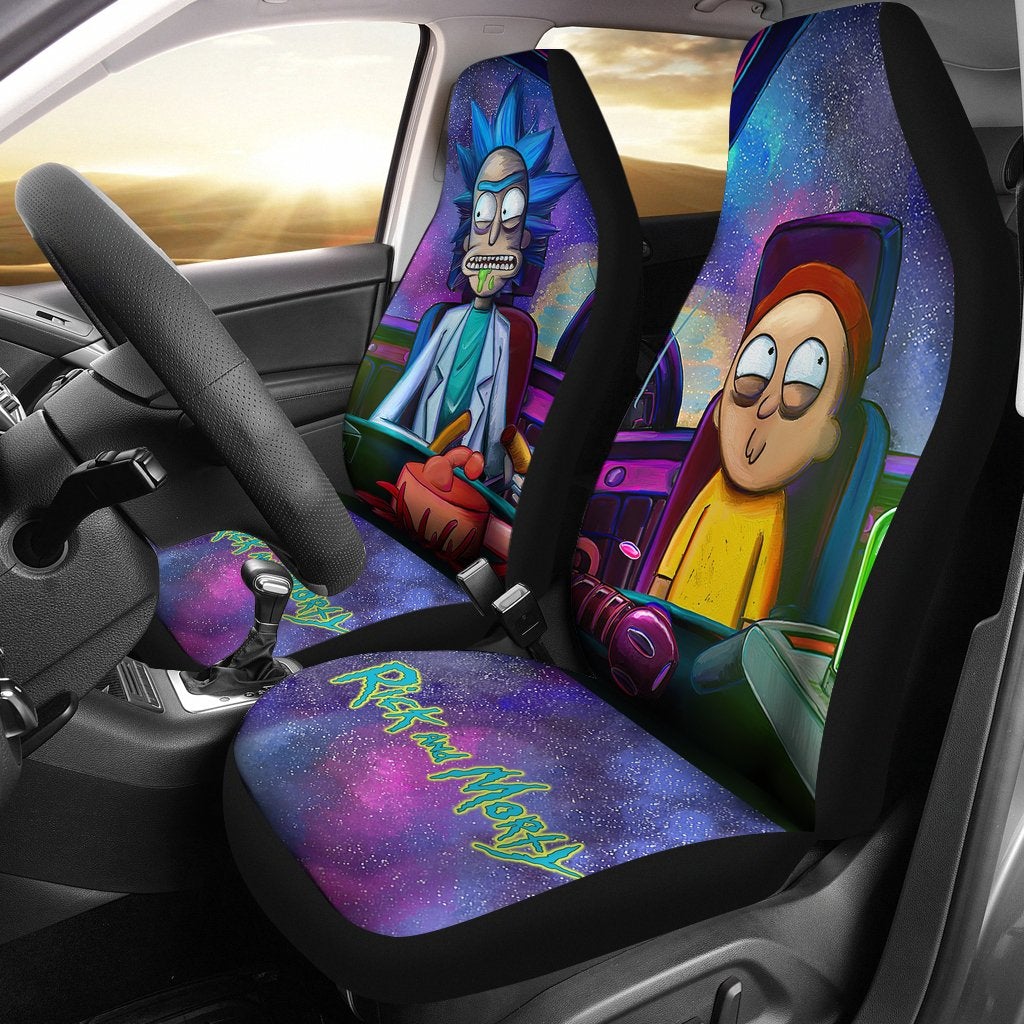Rick and Morty Car Premium Custom Car Seat Covers Decor Protectors