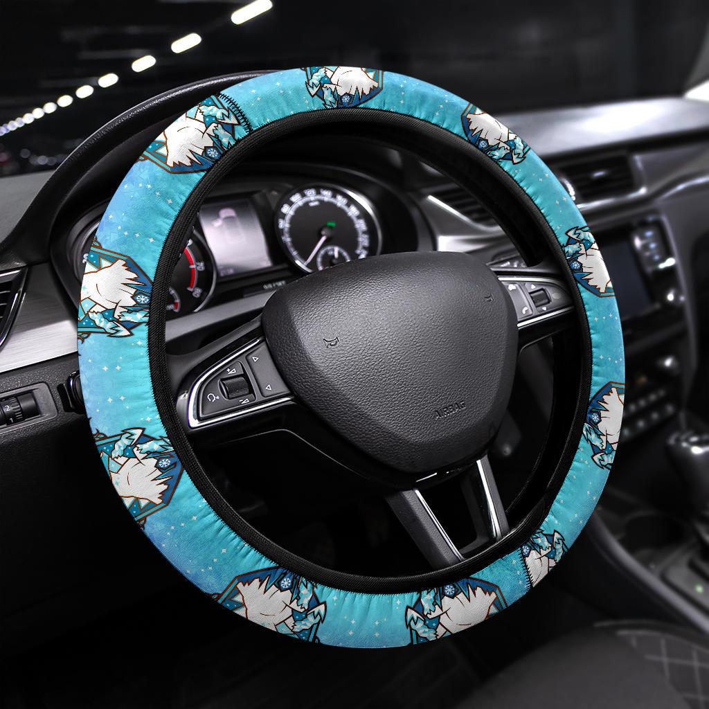 Glastrier Pokemon Car Steering Wheel Cover