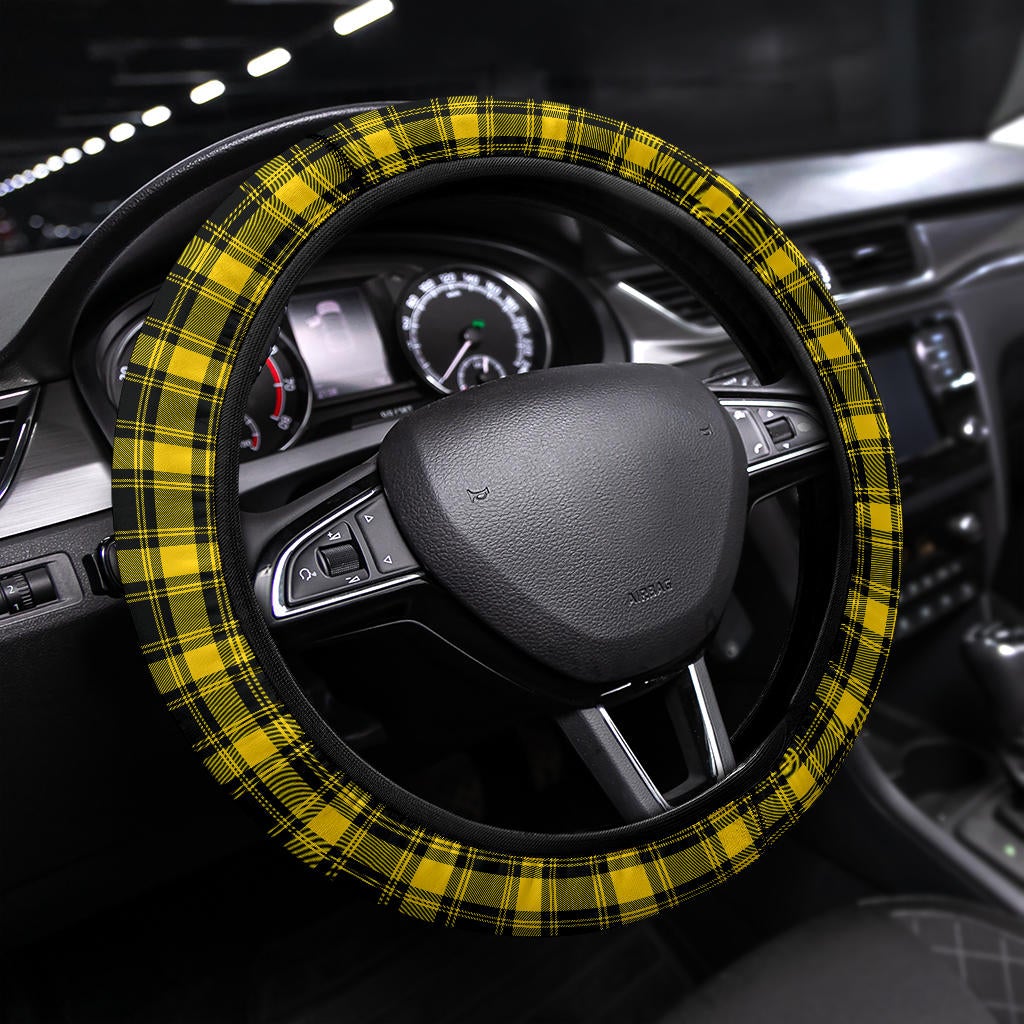 Black Yellow Caro Premium Car Steering Wheel Cover