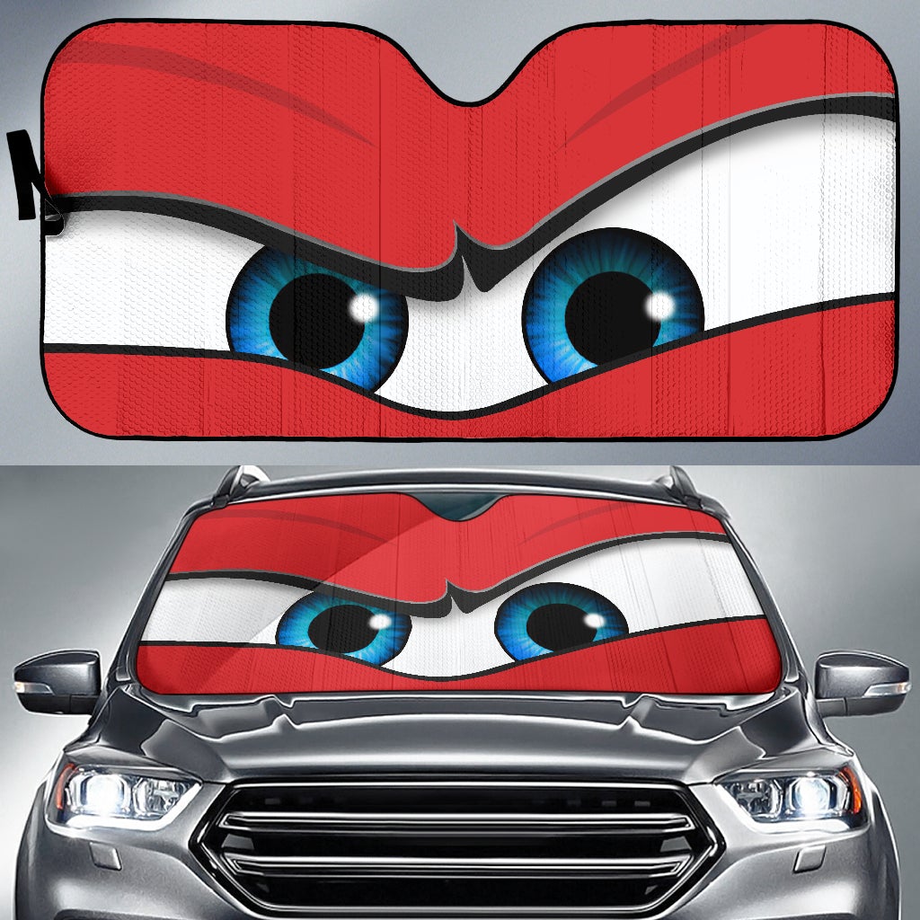 Red Angry Eyes Auto Sun Shades