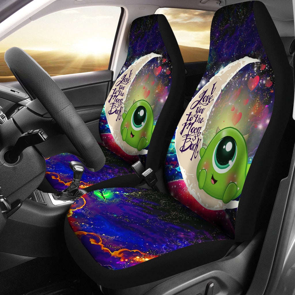 Cute Mike Monster Inc Love You To The Moon Galaxy Car Seat Covers