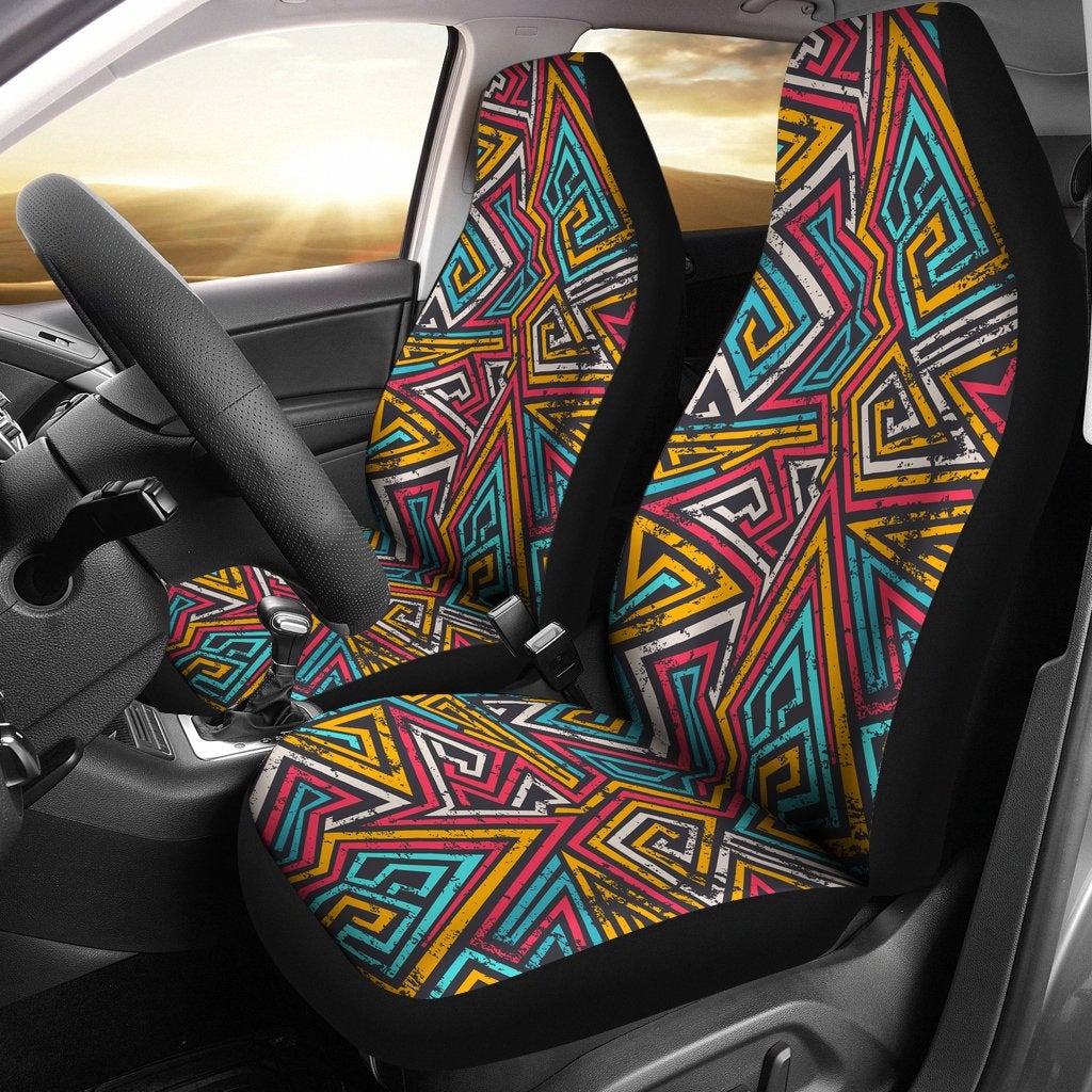 Best Colored Spiral Lines Seamless Pattern Premium Custom Car Seat Covers Decor Protector