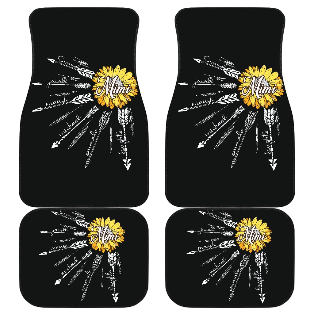 Sunflowers Art Front And Back Car Mats (Set Of 4)