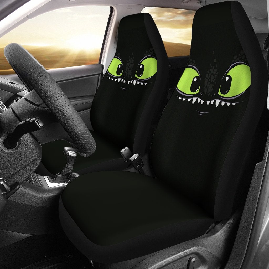 Toothless Funny Premium Custom Car Seat Covers Decor Protector