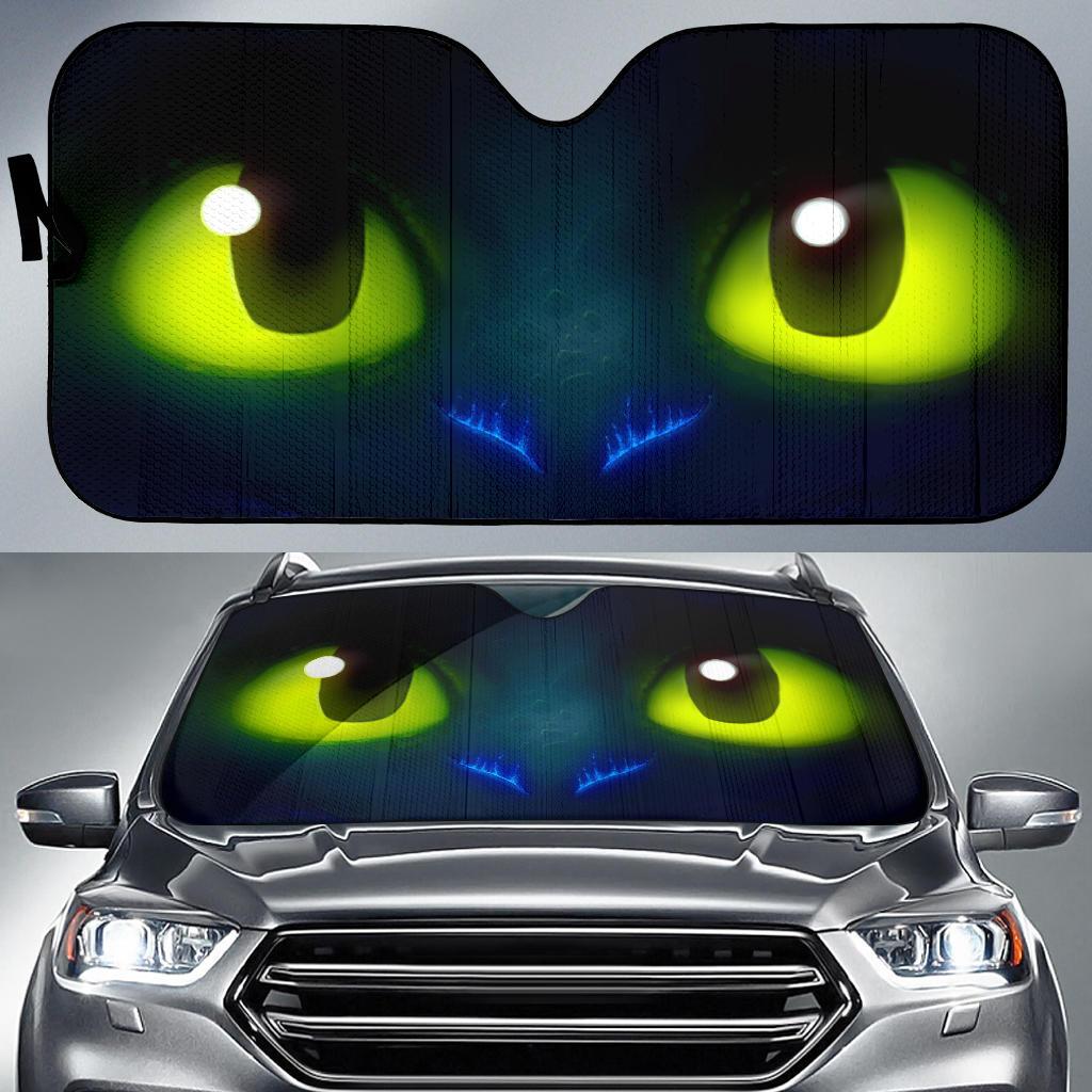 Cute Toothless Eyes Custom Car Auto Sunshade Windshield Accessories