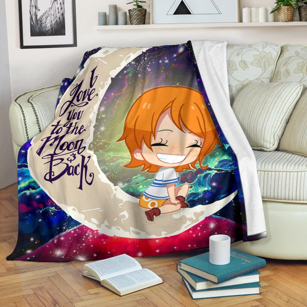 Nami One Piece Love You To The Moon Galaxy Premium Blanket