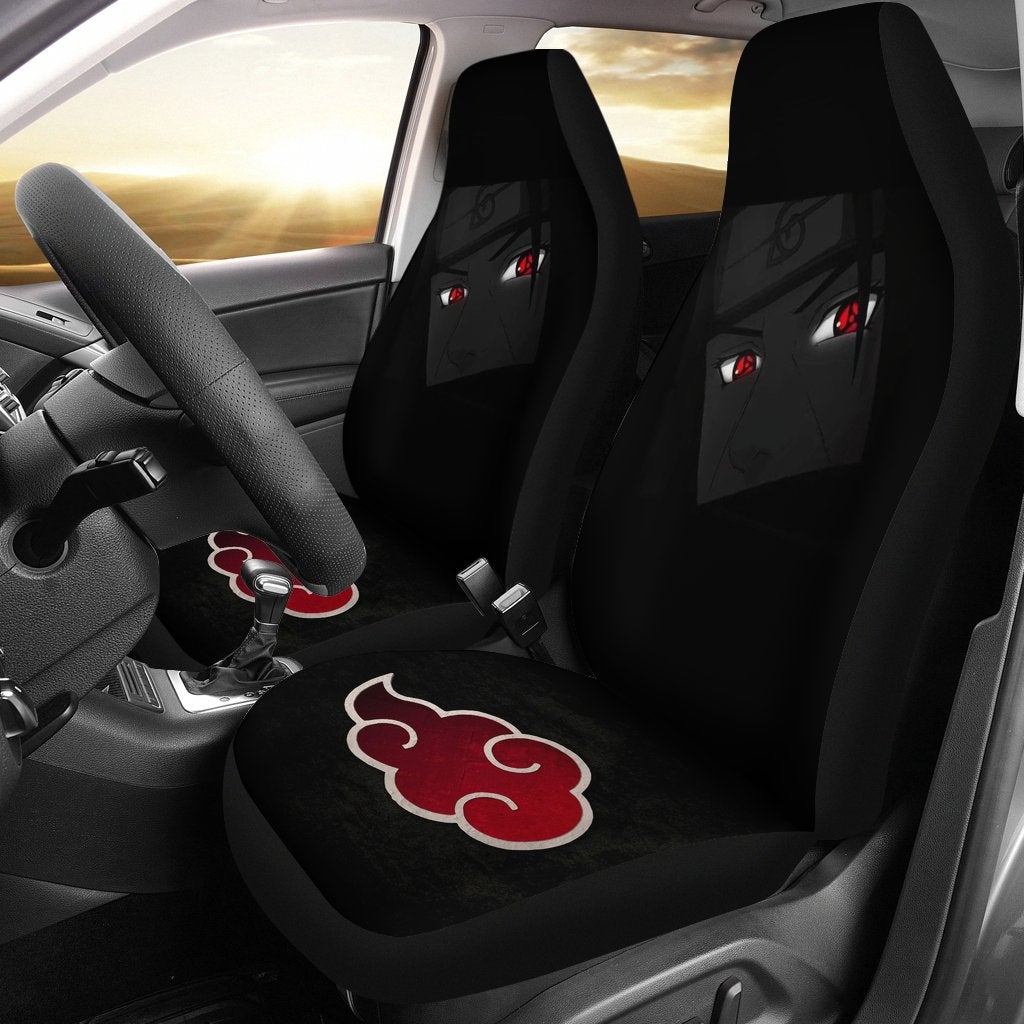 Atsuki Naruto Itach Sharingan Car Premium Custom Car Seat Covers Decor Protectors