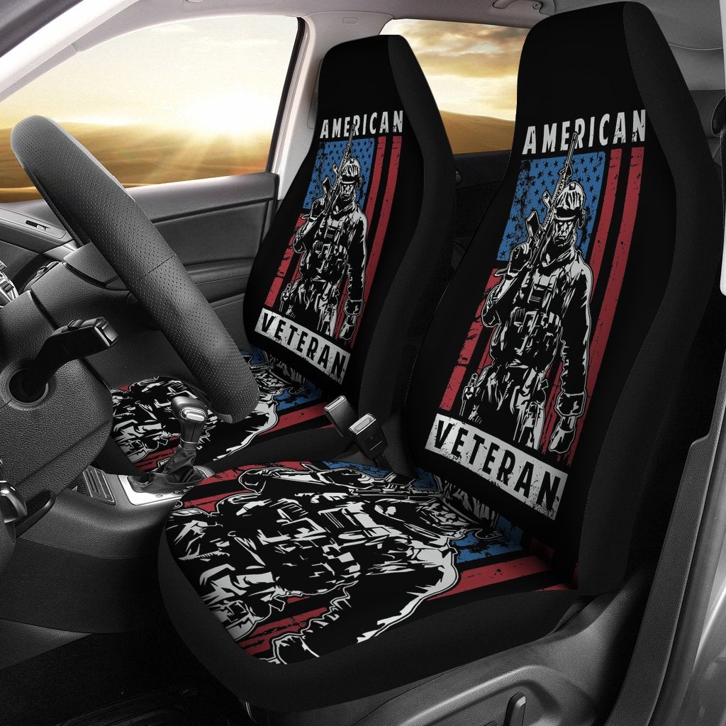 Best Cool American Veteran Premium Custom Car Seat Covers Decor Protector
